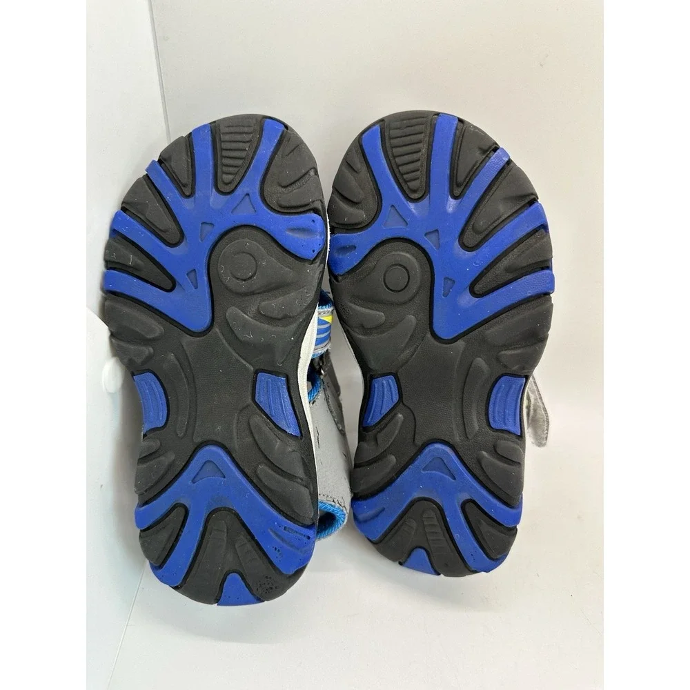 Coga Blue & Grey Kids Closed Toe Water Sandals Little Boy Size 9.5 (7-8year Old)